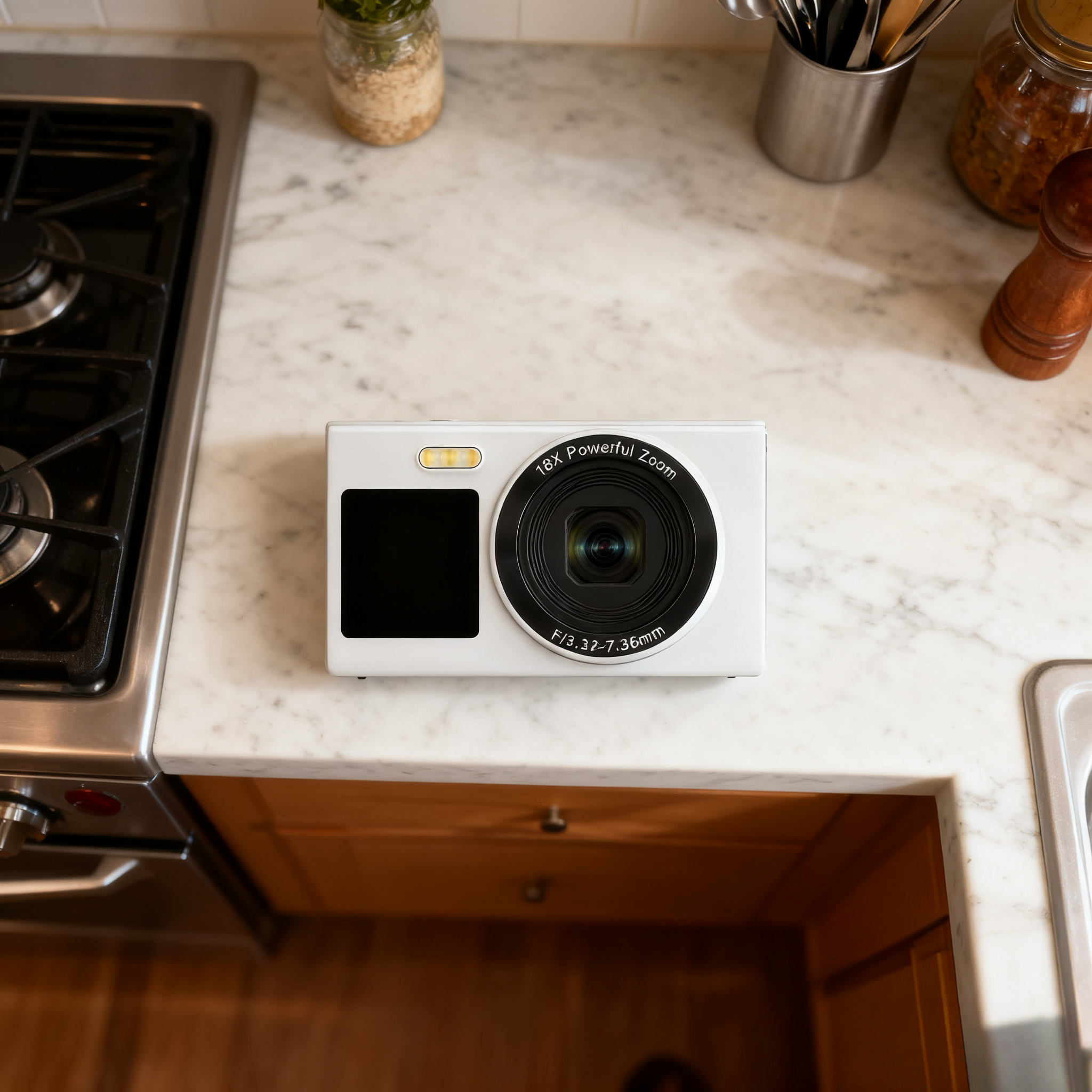 5K HD Selfie CCD Camera – 80MP Dual-Screen Digital Camera